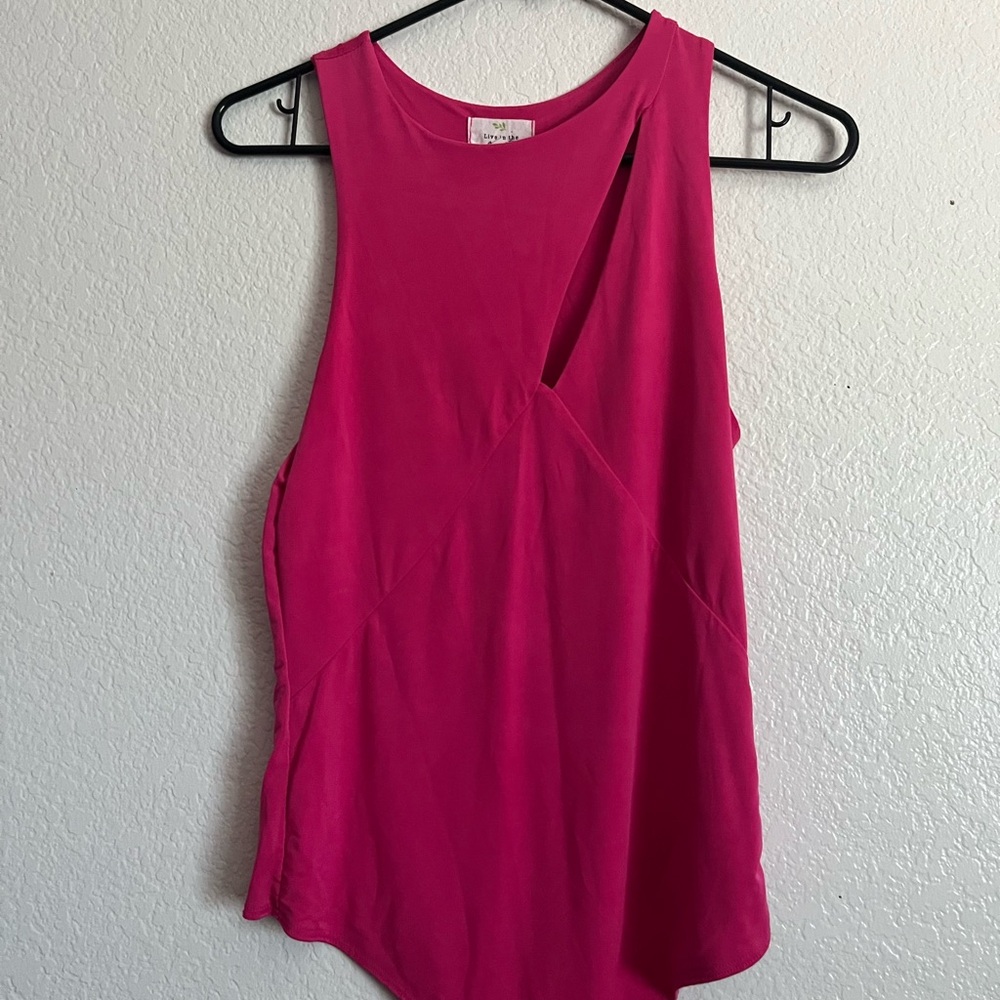 Women's Pink Cut Out Bodysuit